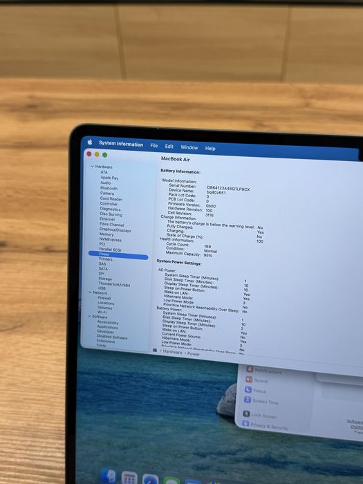 15” MacBook Air 2024 M3/16GB/512GB — SpaceGray — Рідна Батарея: 95%