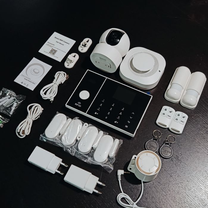 Kit sistema de alarme HIVA para casa GSM, Wifi