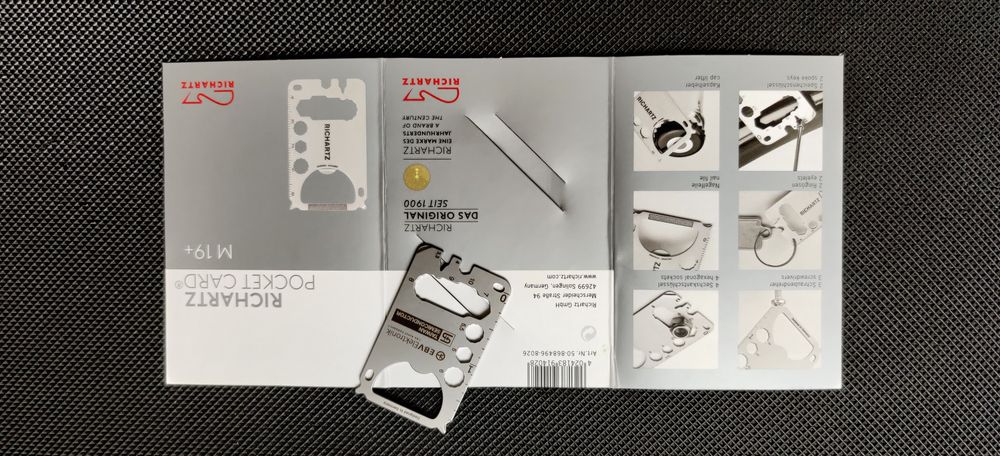 Mini multitool karta breloczek