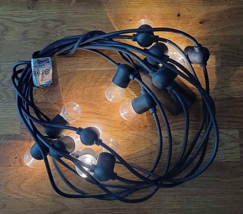 Lampki łańcuch świetlny Ikea Solvinden na baterie