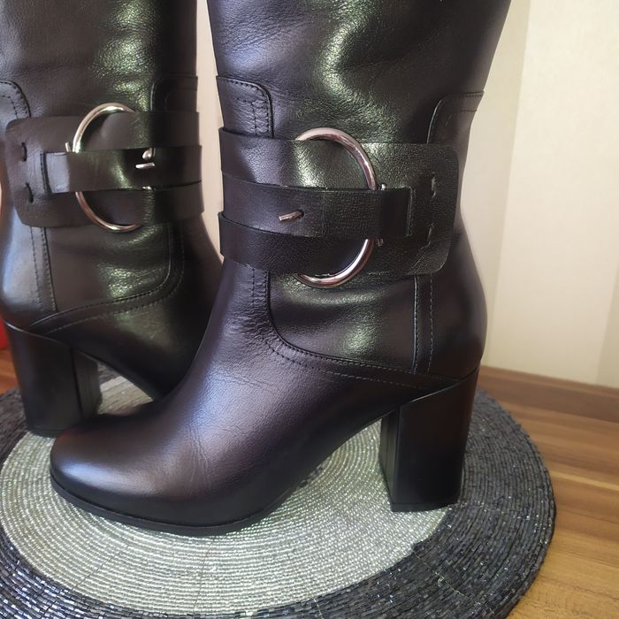 Новые кожаные сапоги Giardini еврозима