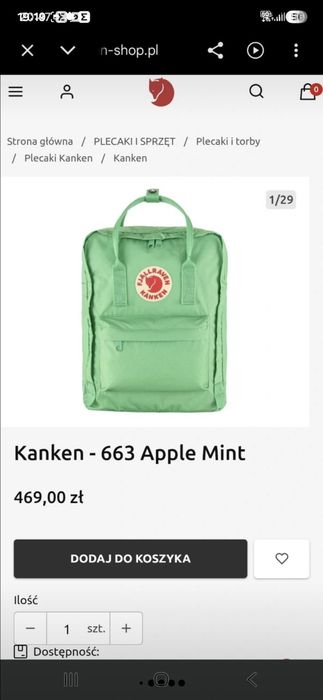 Plecak Kånken nowy z metką