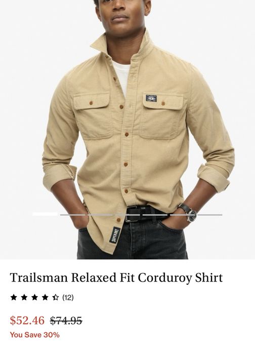 Чоловіча котонова сорочка superdry, l / 48 розмір, ідеальний стан!