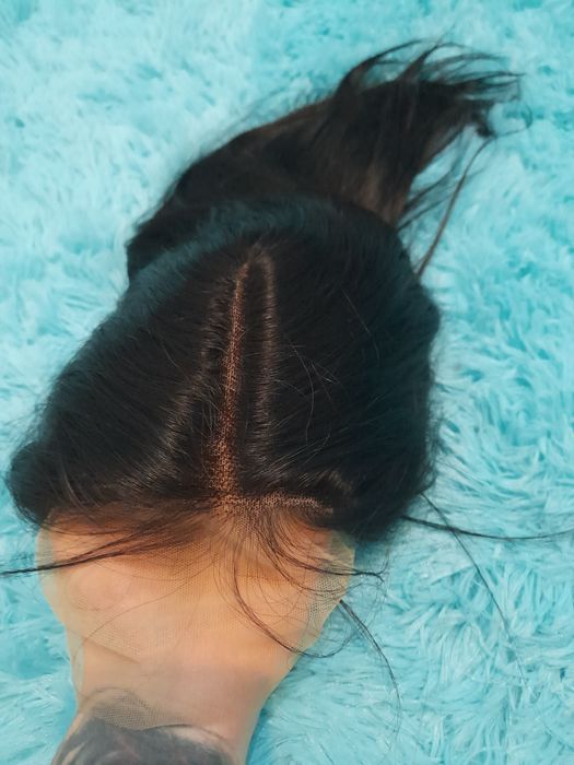 Peruka lace front braz czarna 100% naturalny włos