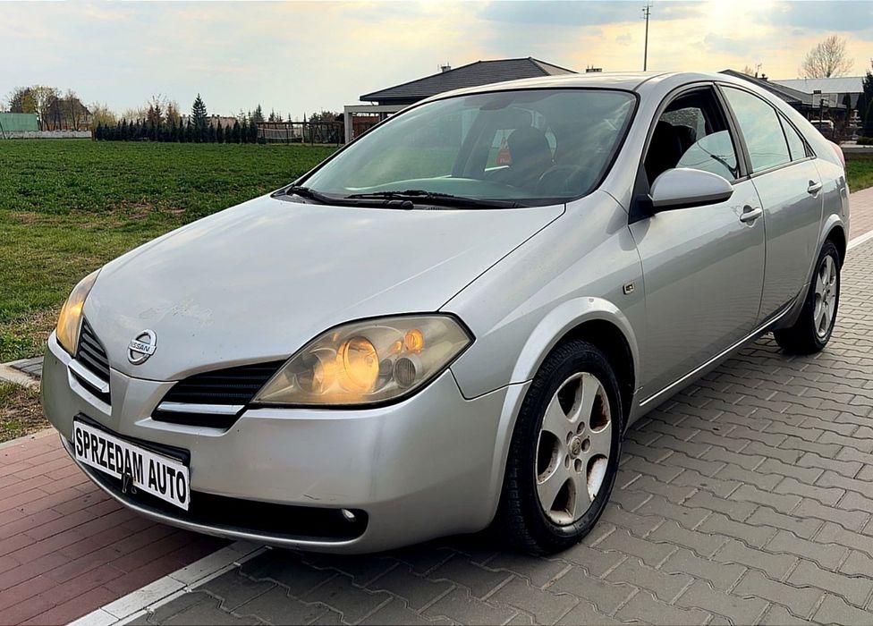 Nissan Primera 1.9D 2003r, liftback HAK klima