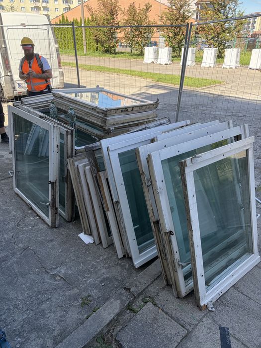 Okna drewniane z demontażu za darmo
