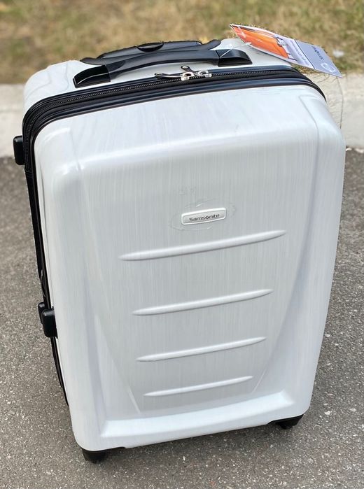 Оригінальна валіза/чемодан Samsonite Winfield white S-ручна поклажа