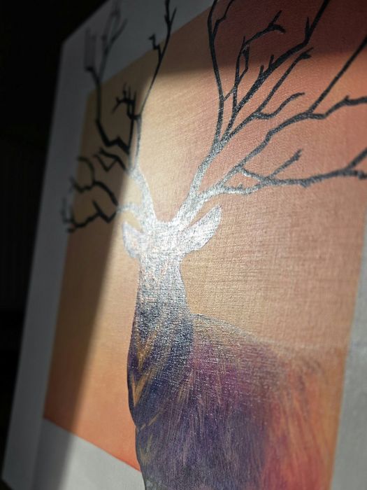 Obraz akryl na płótnie 60x60 cm "Jeleń"