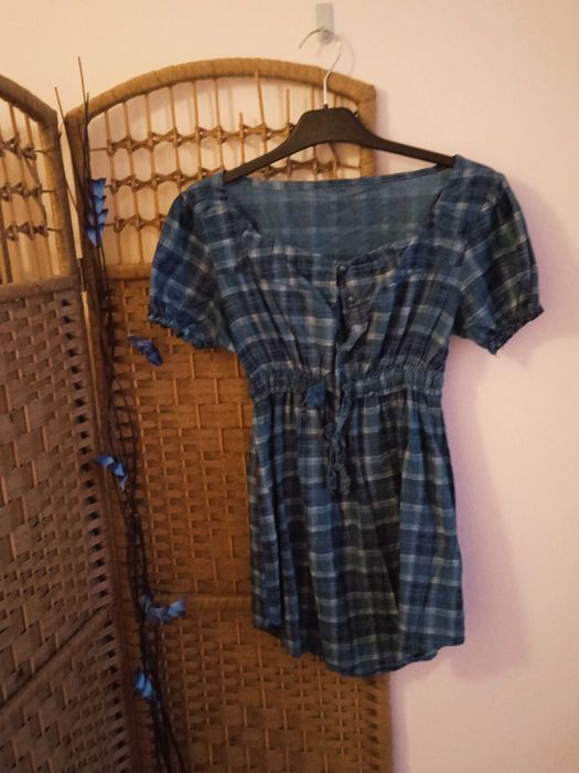 Blusa Berska xadrez esverdeada- S