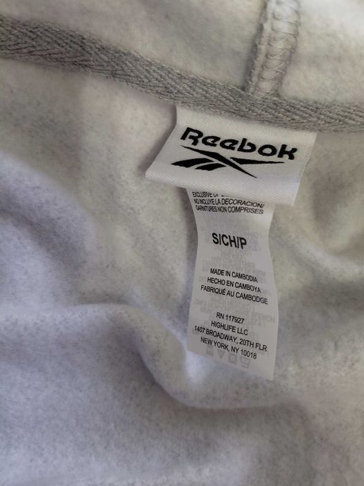 Знижка ! Жіноча кофта худі Reebok на блискавці. Оригінал. З США. Нова. Роз S сіра