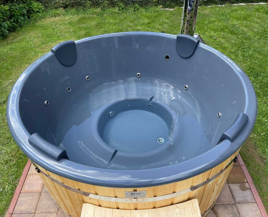Balia Ogrodowa ruska bania jacuzzi 200cm piec zewnętrzny