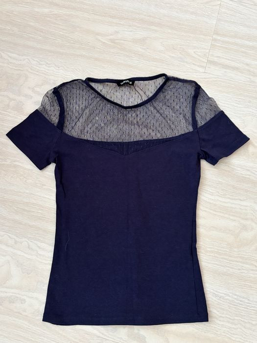 Футболка з сіточкою синя