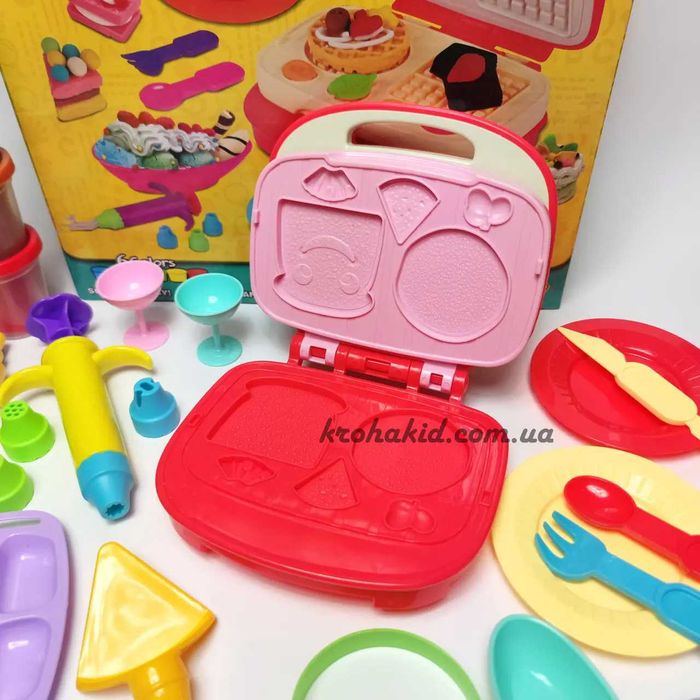 Ігровий набір пластилін Play-Doh Вафельниця Бутербродниця 6 баночок