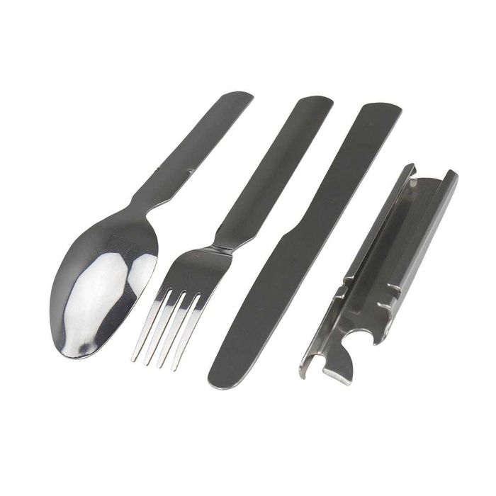 2 x Niezbędnik wojskowy metalowy turystyczne sztućce CAMO 2 sztuki