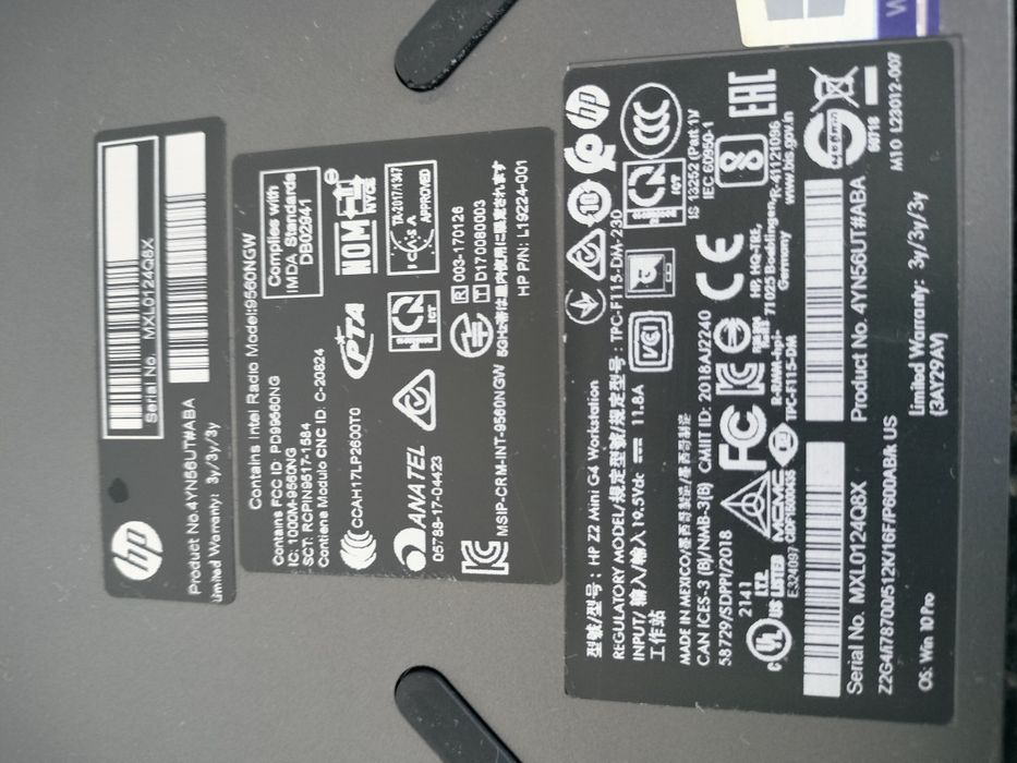 HP Z2 MINI G4 WORKSTATION, I7-8700, 16Gb, 512Gb Nvme, 4Gb Nvidia P600
