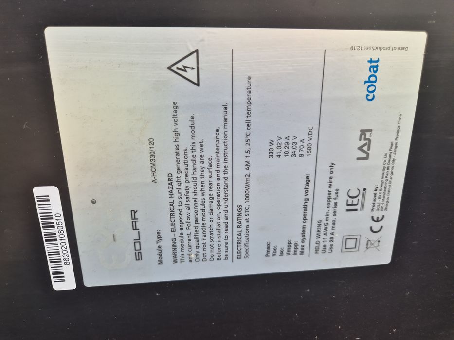 Panele fotowoltaiczne 330w