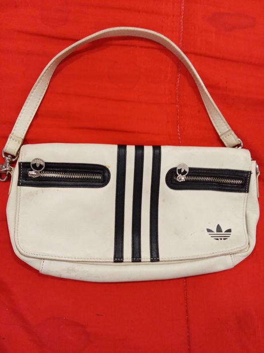ADIDAS VINTAGE - bolsa de mão em pele etiqueta original