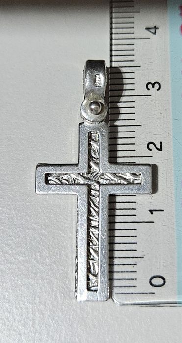 Срібний хрестик прикраса