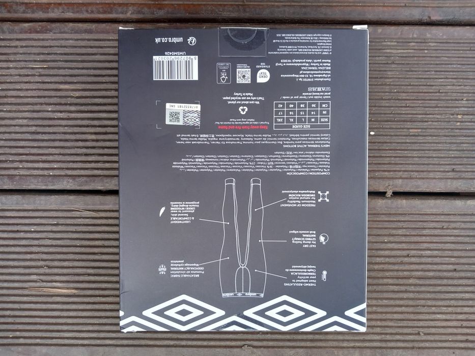 Kalesony Termiczne Termoaktywne męskie Umbro rozm .XL