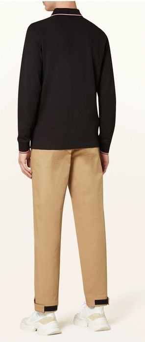 Moncler czarna męska XL polo długi rękaw