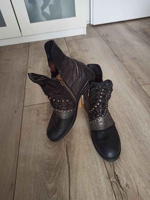 Kozaki sztyblety skóra na dużą stopę rozm. 42