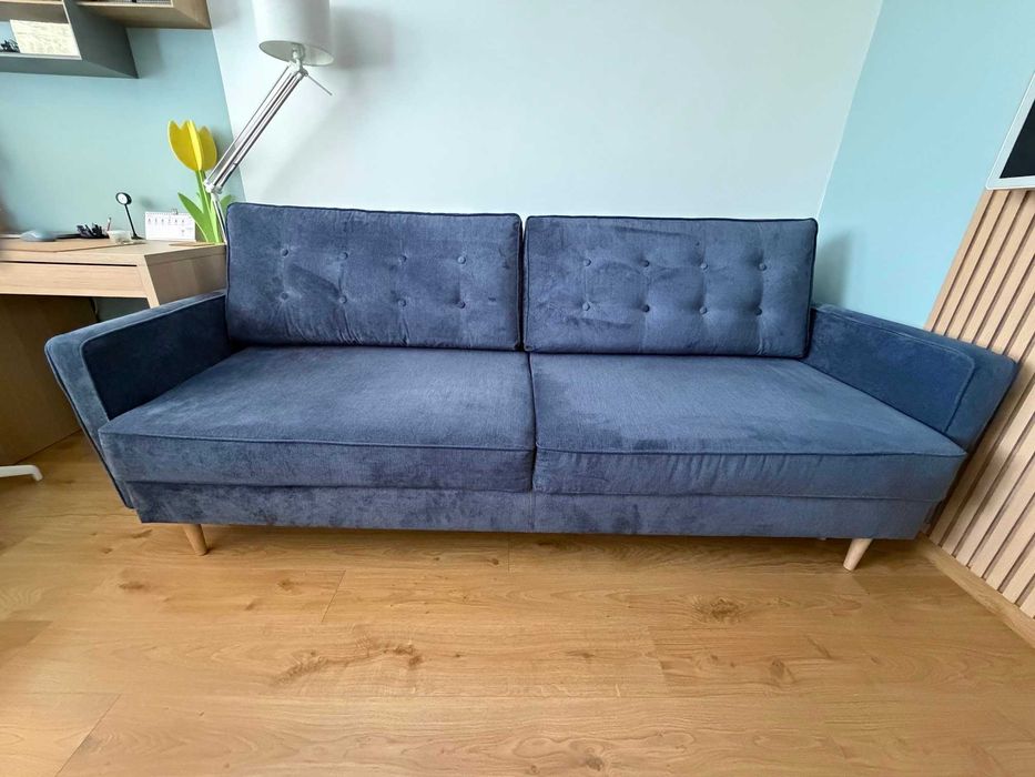 Sofa trzyosobowa Tivoli rozkładana z pojemnikiem - Black Red White