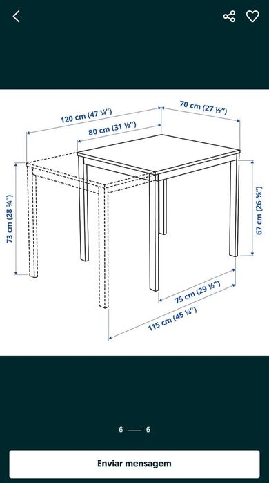 Mesa Extensível VANGSTA