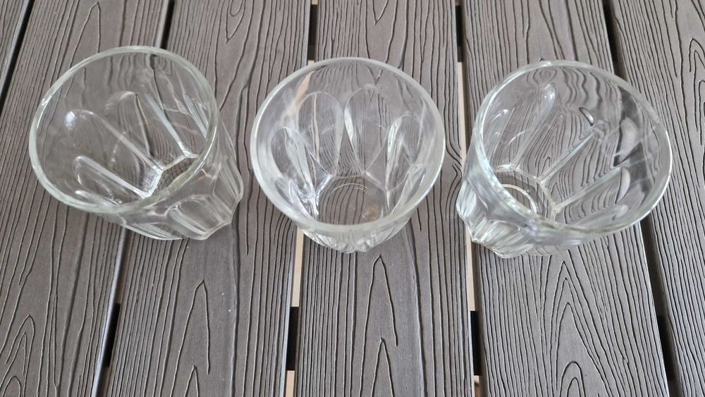 3 copos de vidro vintage Crisal