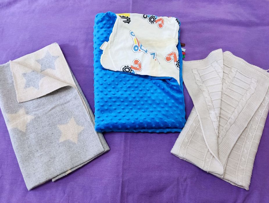 Плед/ковдра дитяча, в'язана/бавовняна, для найменших