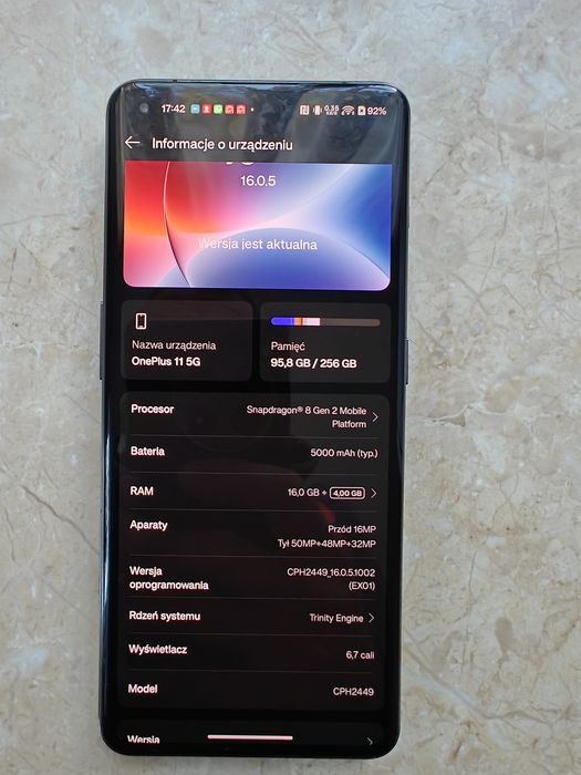 Oneplus 11 5G /16Gb/256Gb
