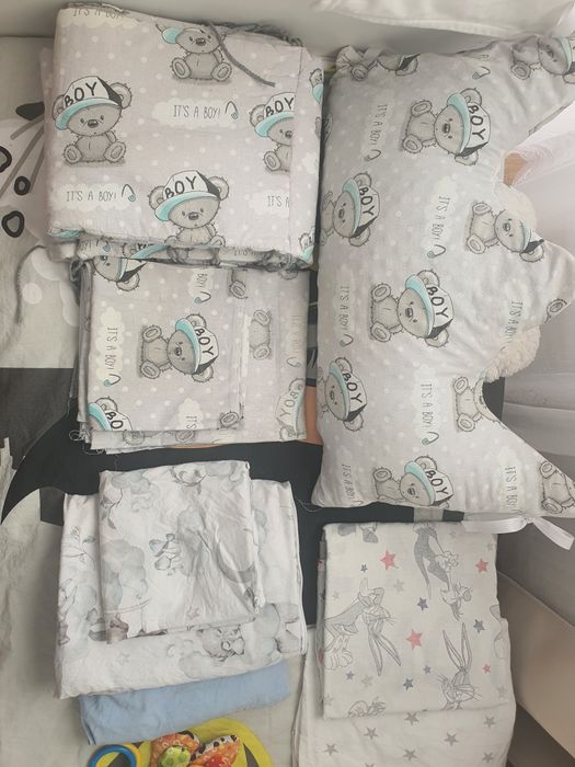 Pilne Łóżeczko 2w1 + dodatki