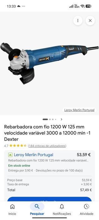 Rebarbadora ferrex Nova