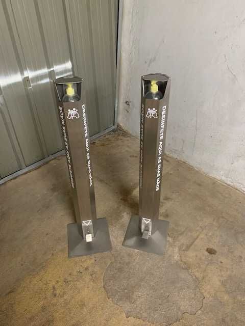 2 unidades - Dispensador de Álcool Gel com pedal