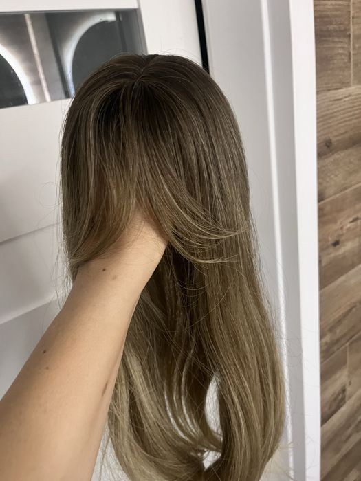 Topper ciemny blond z odrostem 55 cm