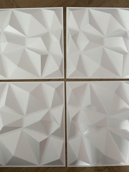 Panele dekoracyjne 3d diament bialy 33 szt