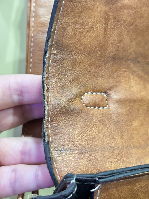 Сумка рюкзачок коричнево-зелена