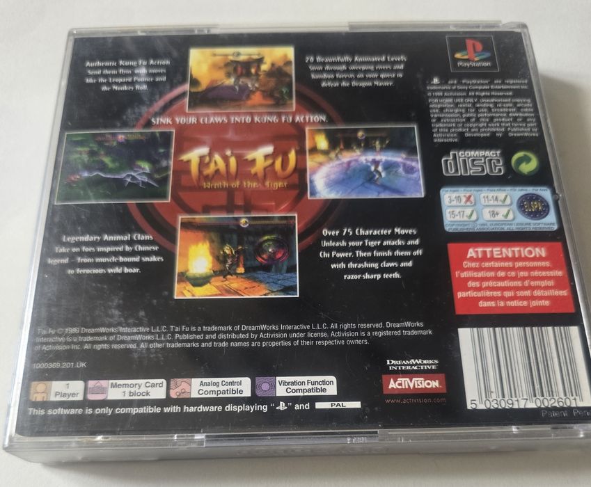 Tai Fu Wrath of the Tiger PSX