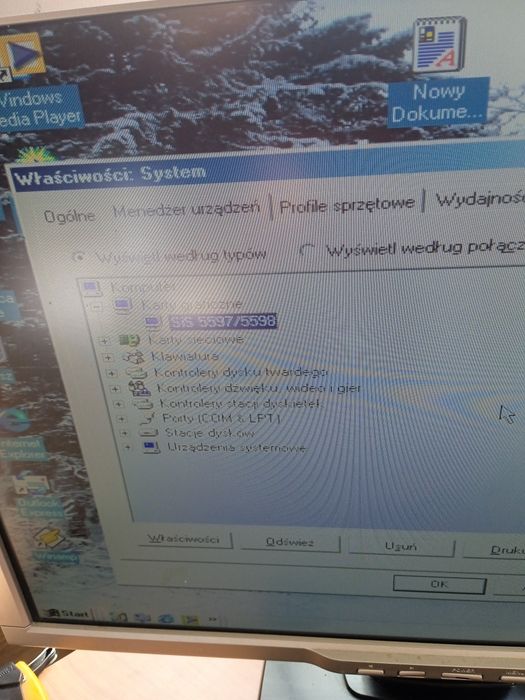 Retro stary stacjonarny komputer Asus sp97-xv