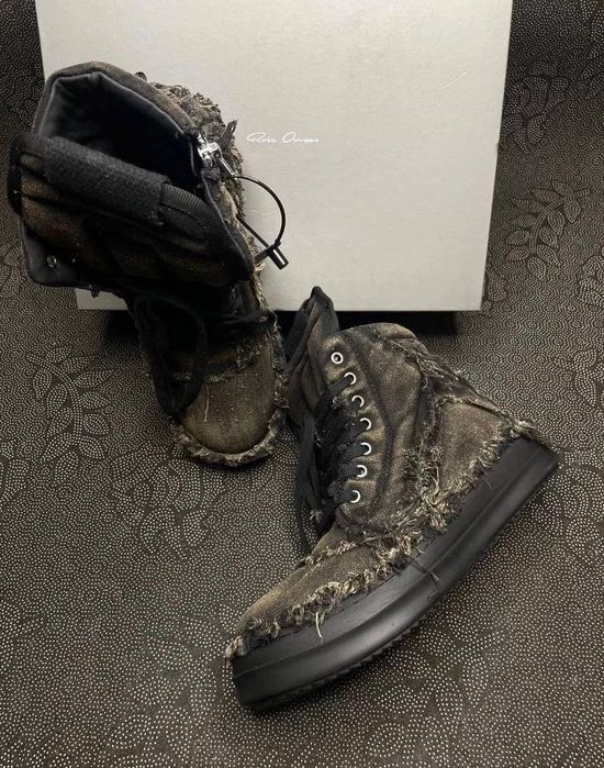 Кеды Rick Owens ramones distressed
