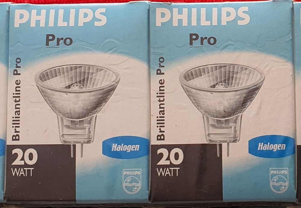 Lote de 45 Lâmpadas Philips halogéneo GU 5.3 seladas por abrir