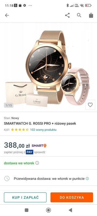 Zegarek Smart watch Gino Rossi złoty