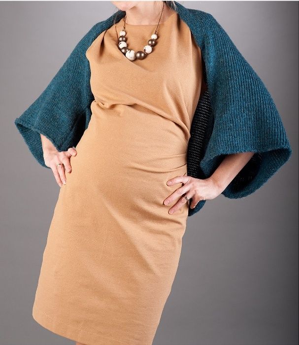 S 36 NOWA jesień Sukienka camel kamel Laura Bebefield ciążowa KRAKÓW