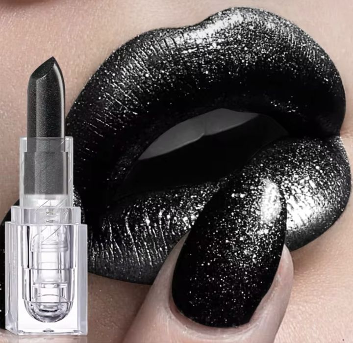 Водостійка блискуча чорна помада