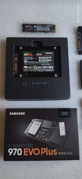 Samsung 870 Evo-Series 500 GB, Samsung 870 Evo 4Tb, Samsung 970 EVO Plus 2Tb, Samsung 850 Evo 500Gb