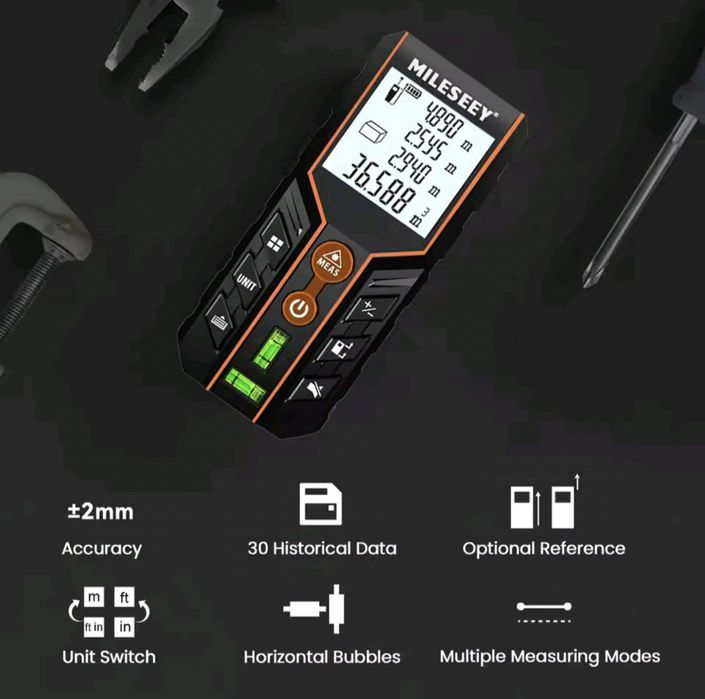 Лазерная рулетка MILESSEY, HILDA, HAUPTSON. Дальномер. Лазерна рулетка