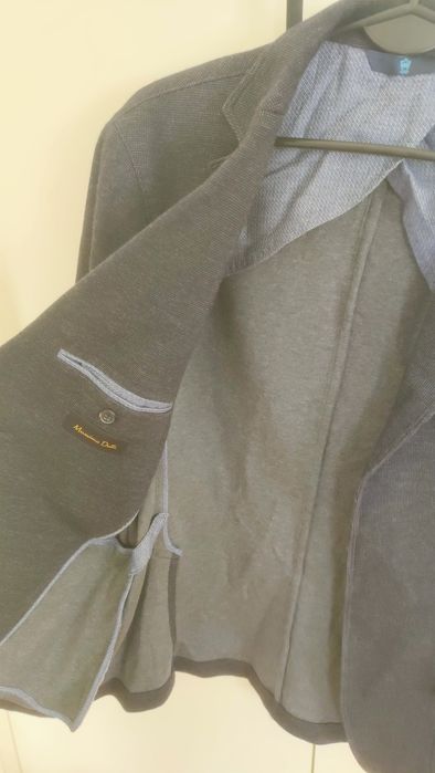 Marynarka wełna Massimo Dutti granatowa