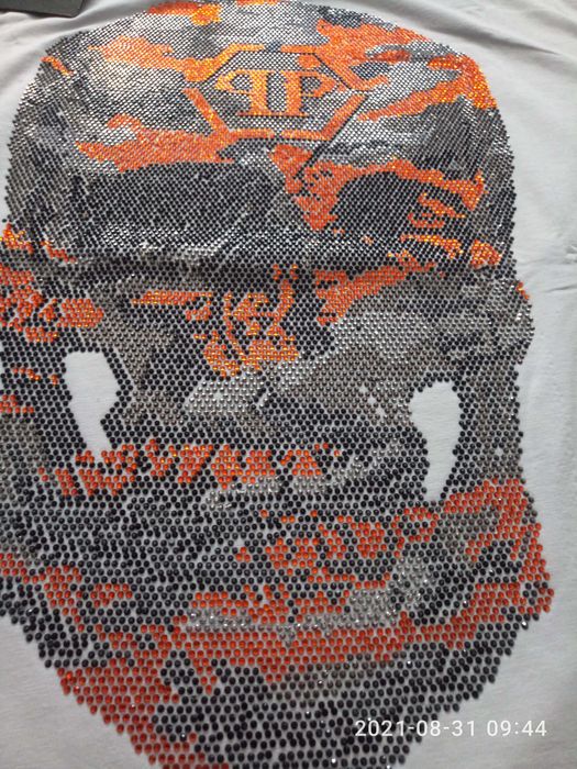 Футболка Philipp Plein Homme белого цвета, XXL р. 56-58, с черепом