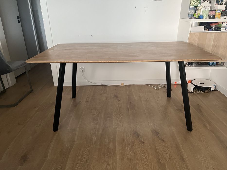 Stół dębowy fornir 90x160