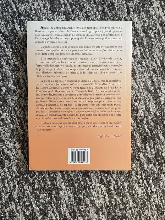 Livro técnico Moldes Para Injeção De Termoplásticos, de Júlio Harada