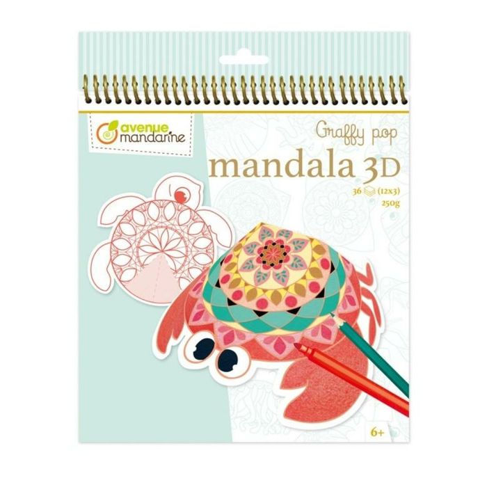 Kolorowanki mandale 3D - Zwierzęta morskie Clairefontaine oprawa: